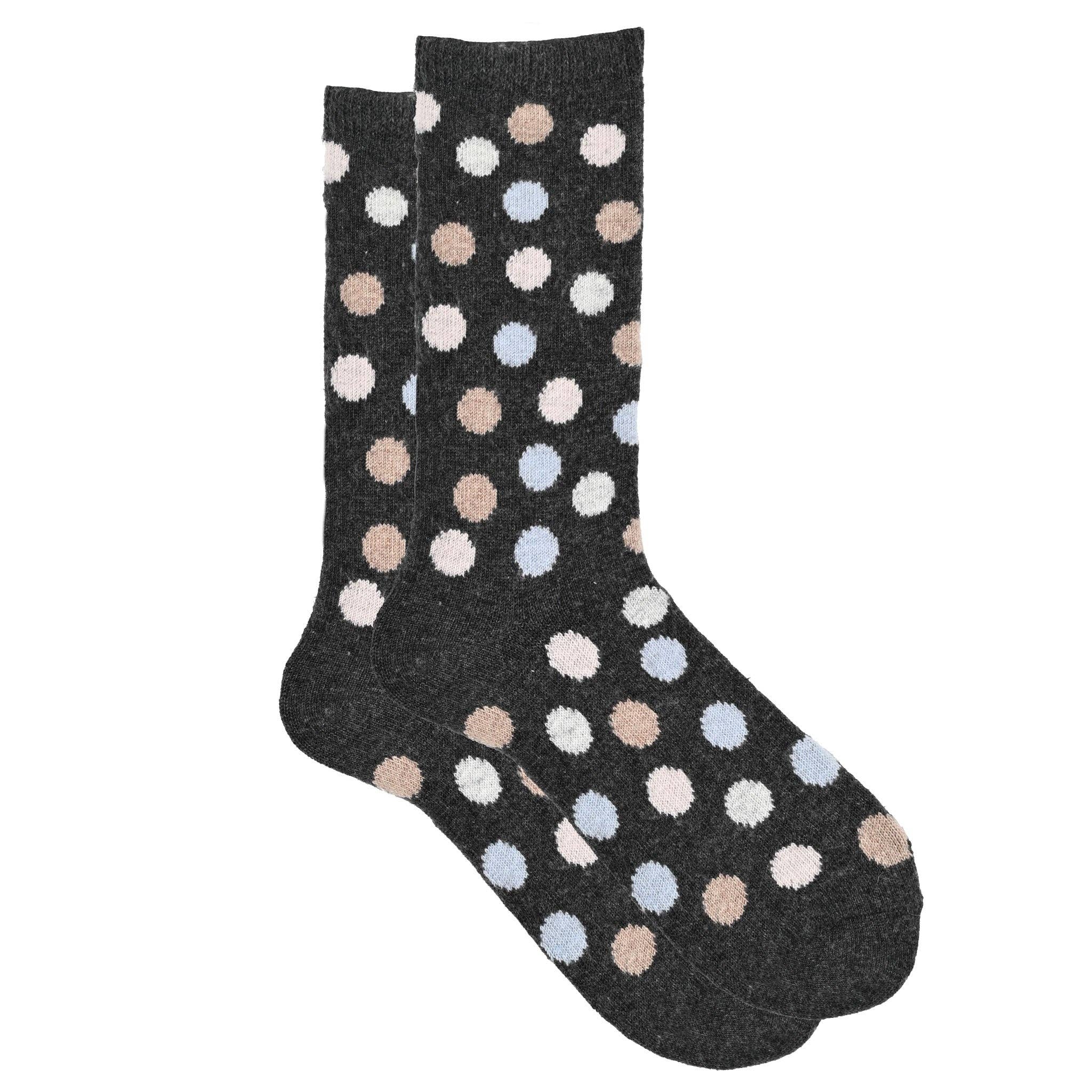iLux Confetti Cozy Cashmere Silk Confetti Dot Crew Socks 1663