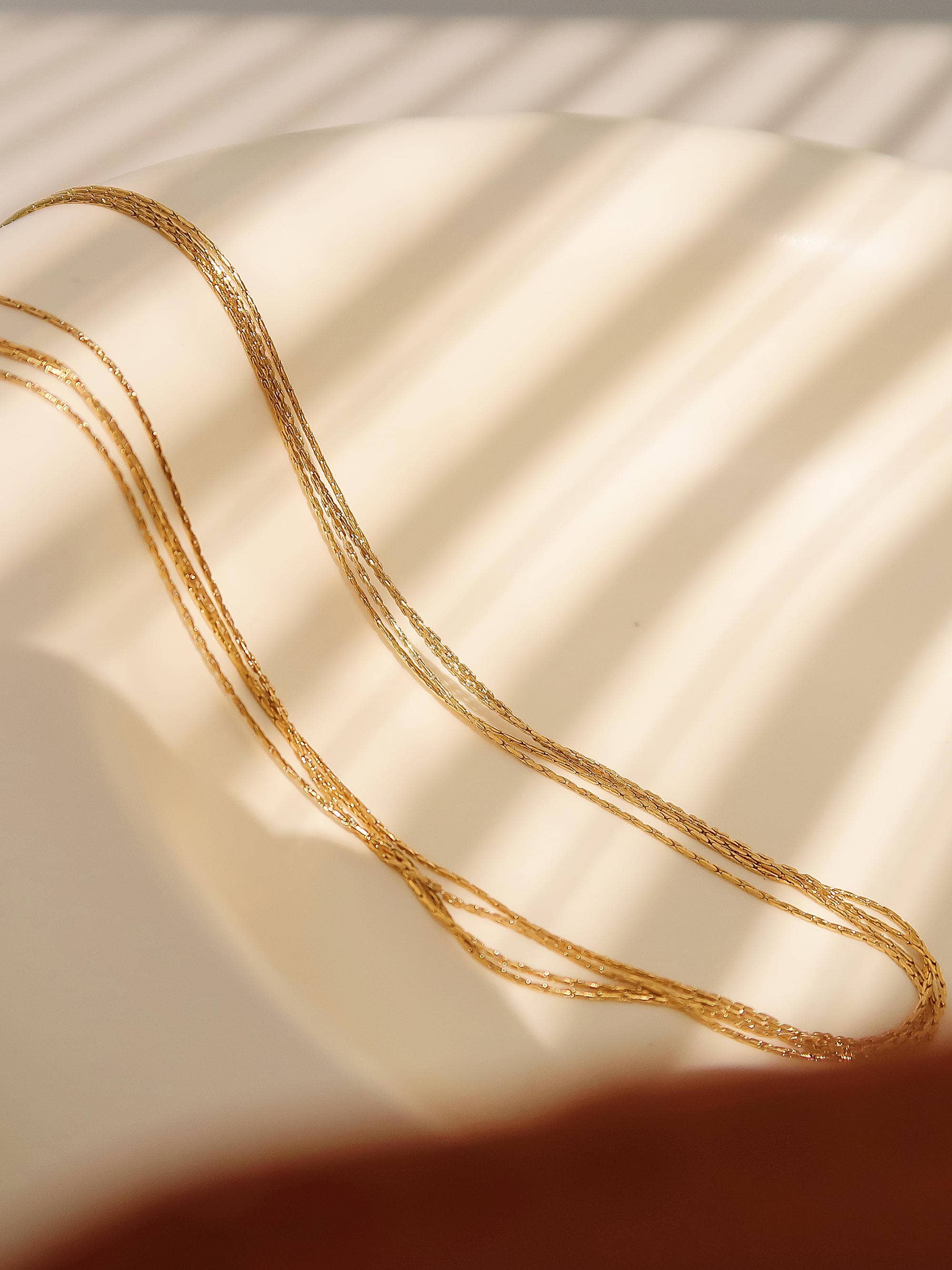 Flânerie Palisse 18K Gold Non-Tarnish Layered Dainty Chain Necklace