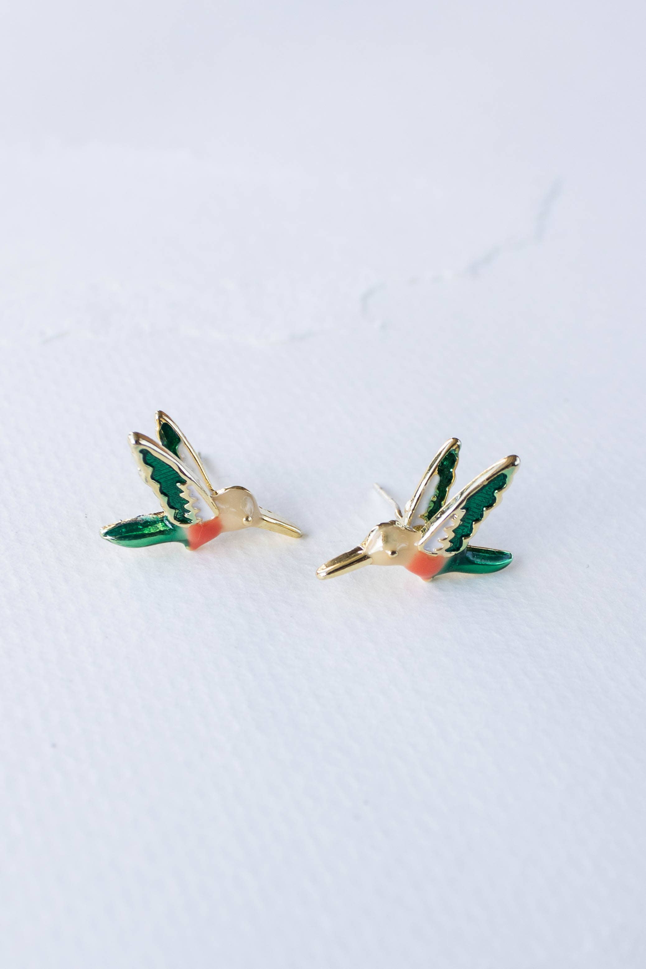 Tiepology Mini Hummingbird Stud Earrings