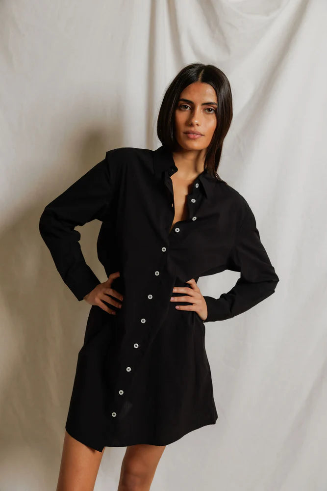 Perfect White Tee Felicia Poplin Dress