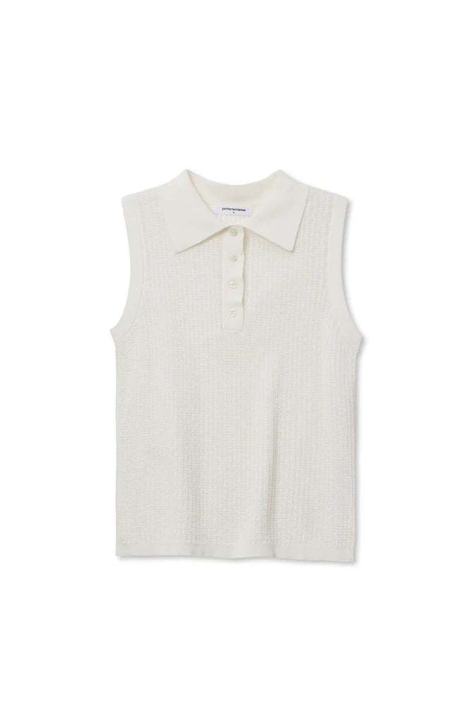 Perfect White Tee Fran Pointelle Polo