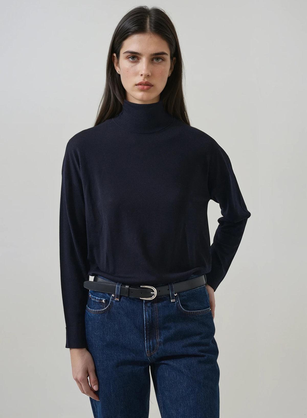 Patrick Assaraf Relaxed Extrafine Merino Turtleneck W116T01