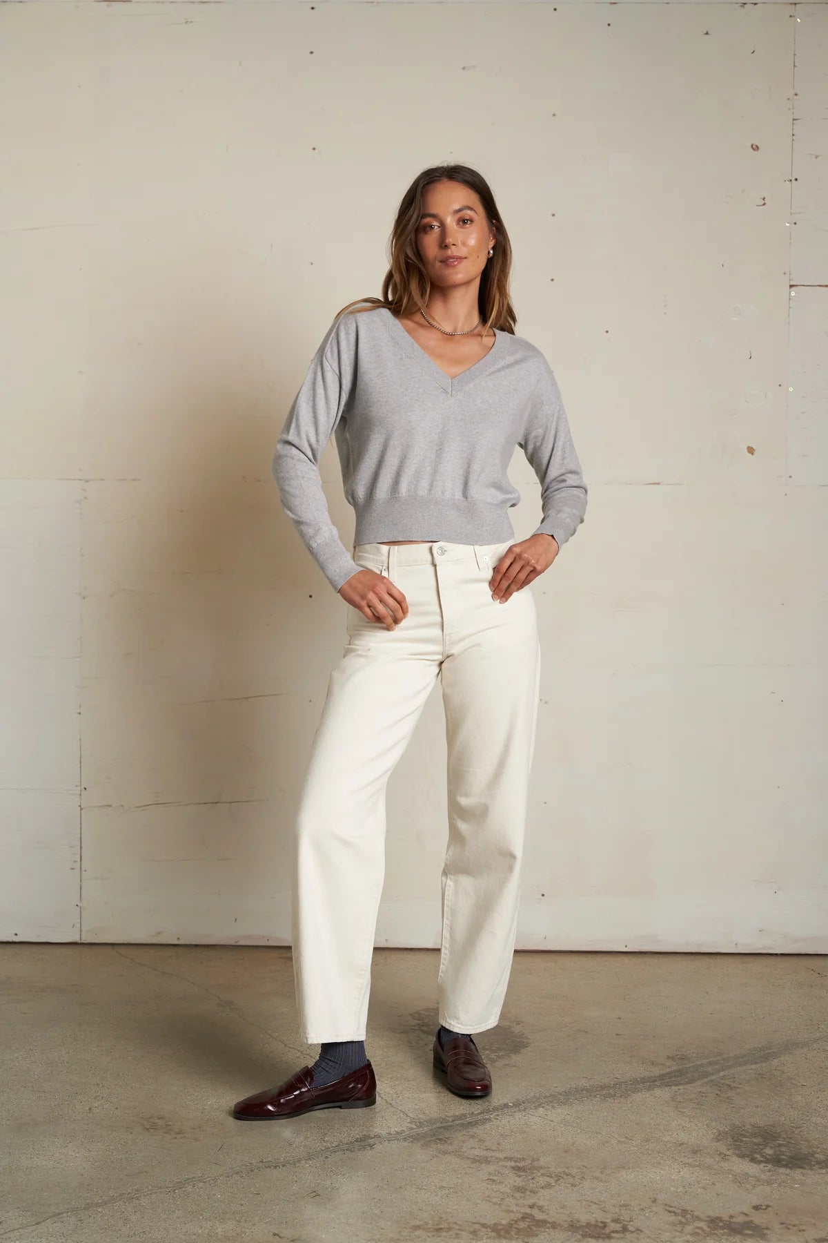 Perfect White Tee Georgina Cotton Cashmere Sweater