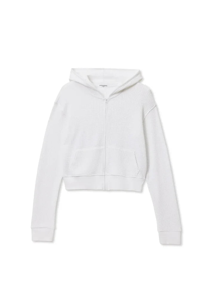 Perfect White Tee Inez Waffle Zip-Up Hoodie