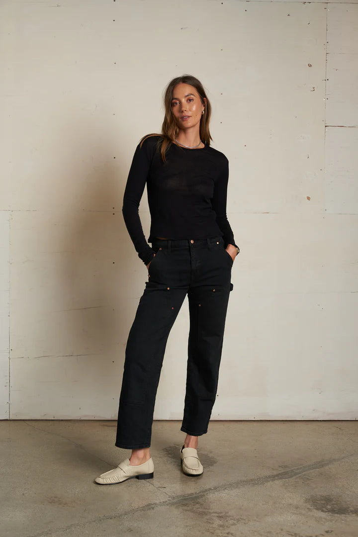 Perfect White Tee Inna French Jersey Crew Top