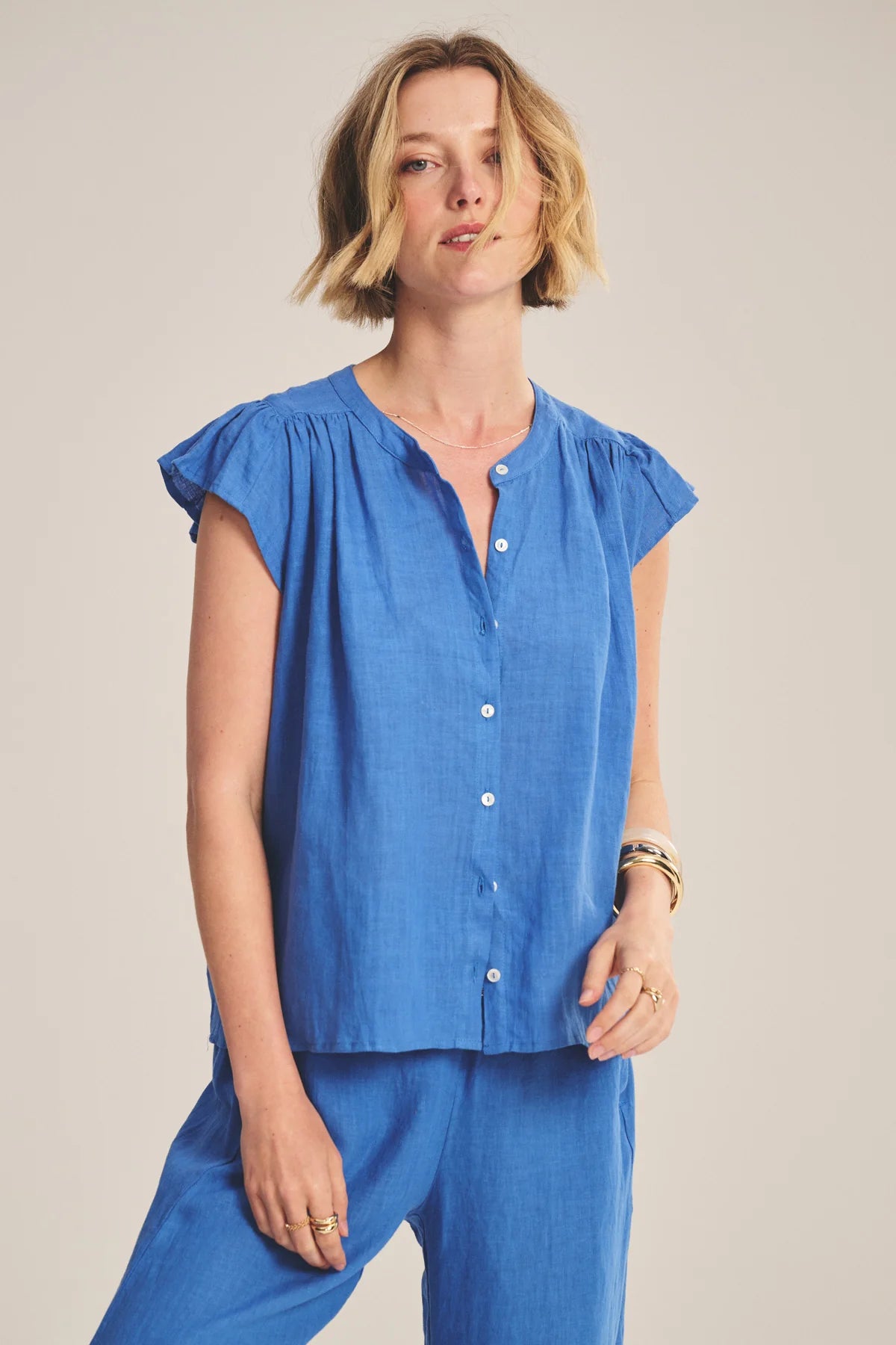 Velvet Janey Linen Top