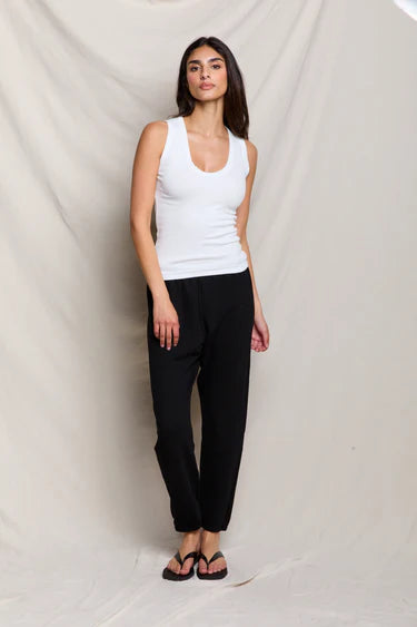 Perfect White Tee Jordan Luxe Rib U Neck Tank