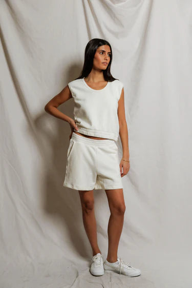 Perfect White Tee Joy French Terry Scoop Tank