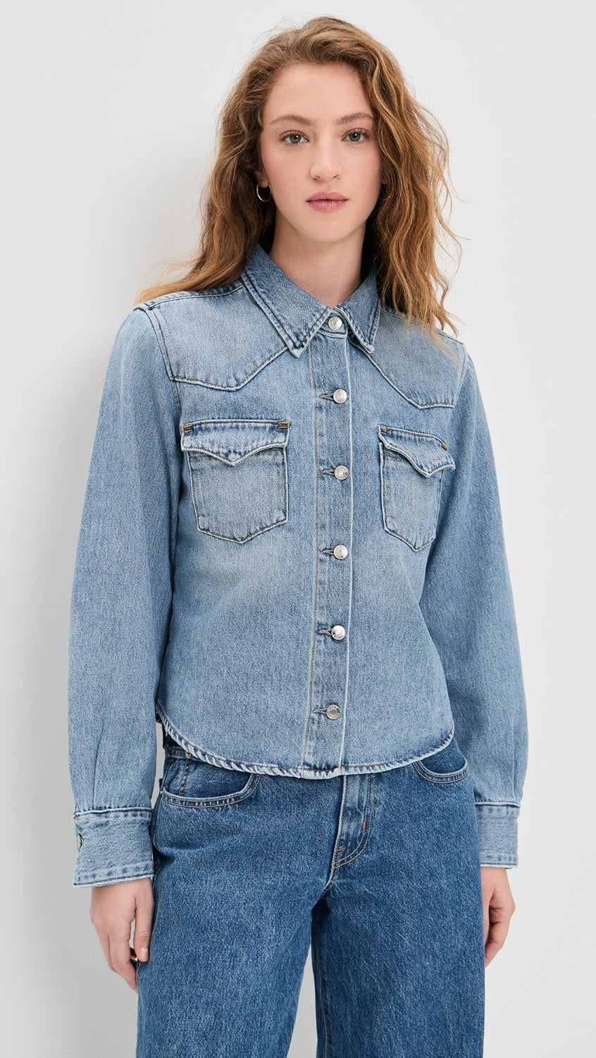 Le Jean Martha Denim Shirt