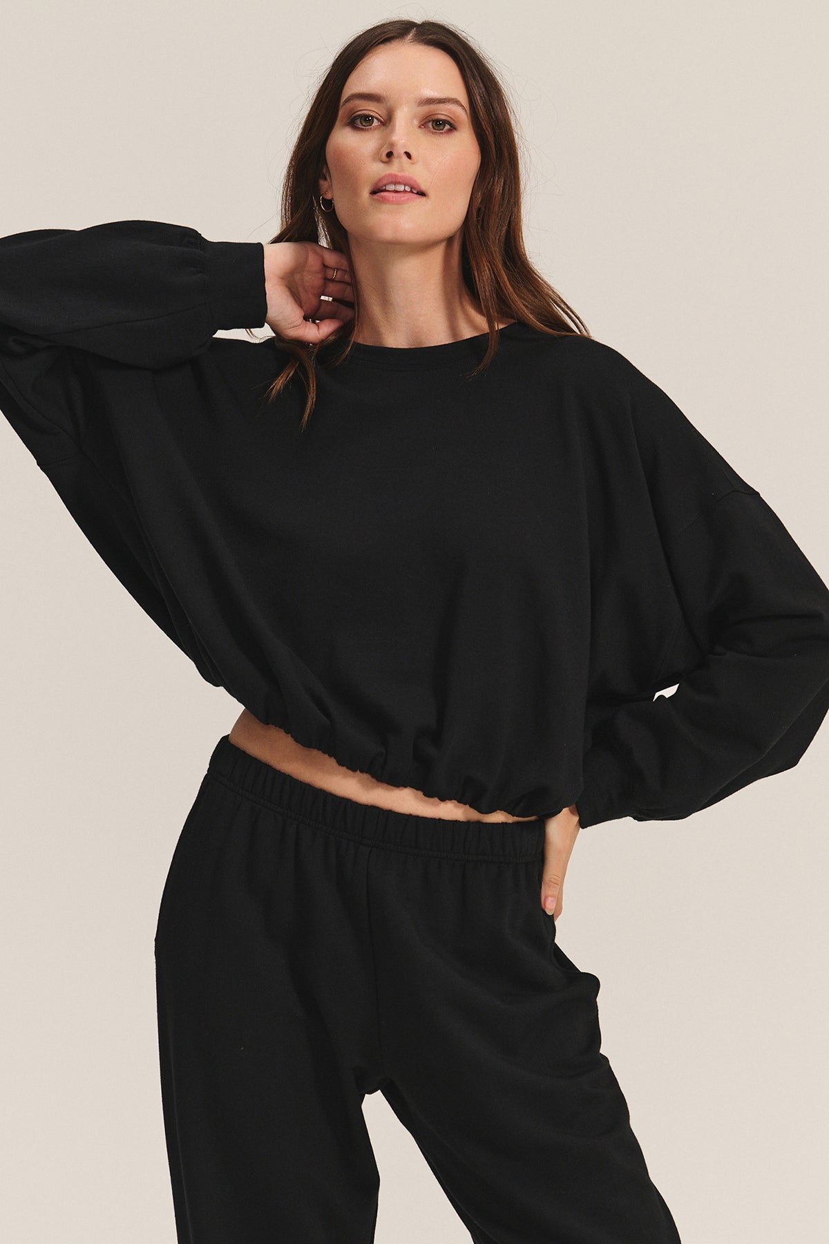 Velvet Jolie Crop Sweatshirt