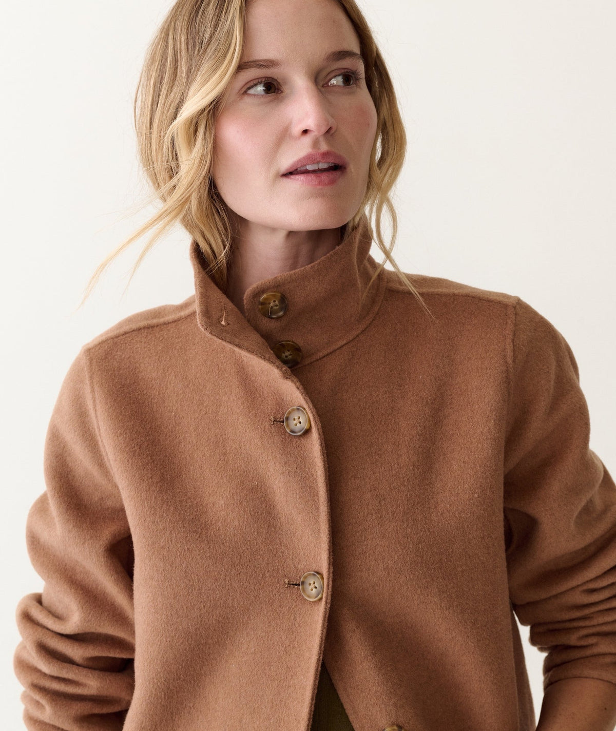 Marine Layer Stephanie Wool Coat - Camel view 2