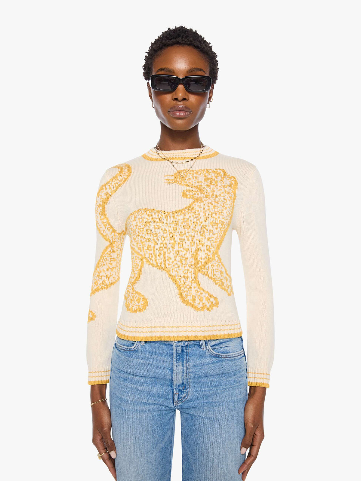 MOTHER The Baby Jumper - Ivory front view