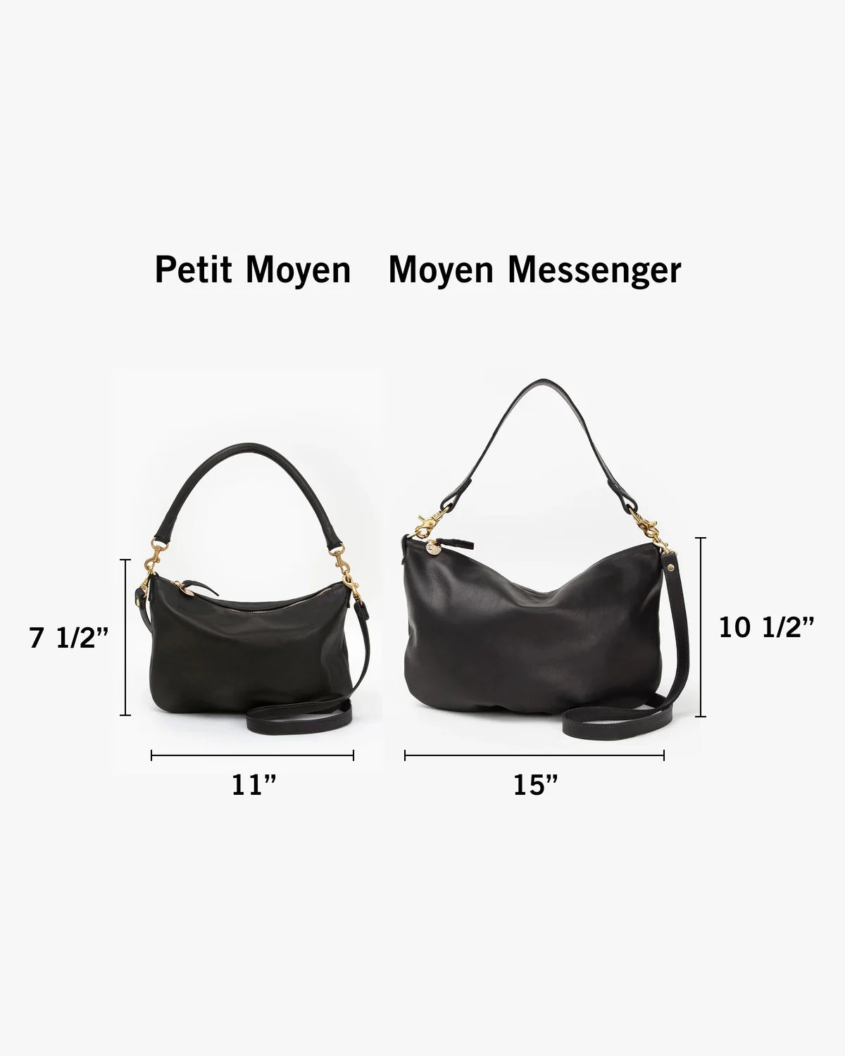 Clare V. Petit Moyen Messenger Italian Nappa 100006