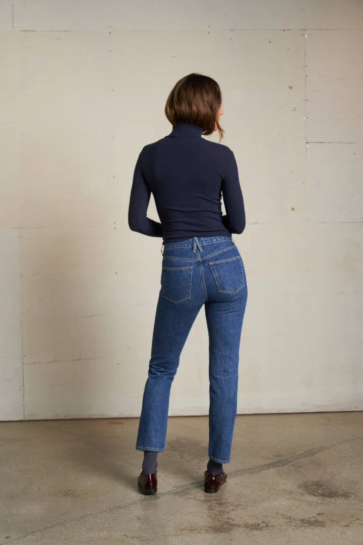 Perfect White Tee Noelle Sweater Rib Turtleneck Top