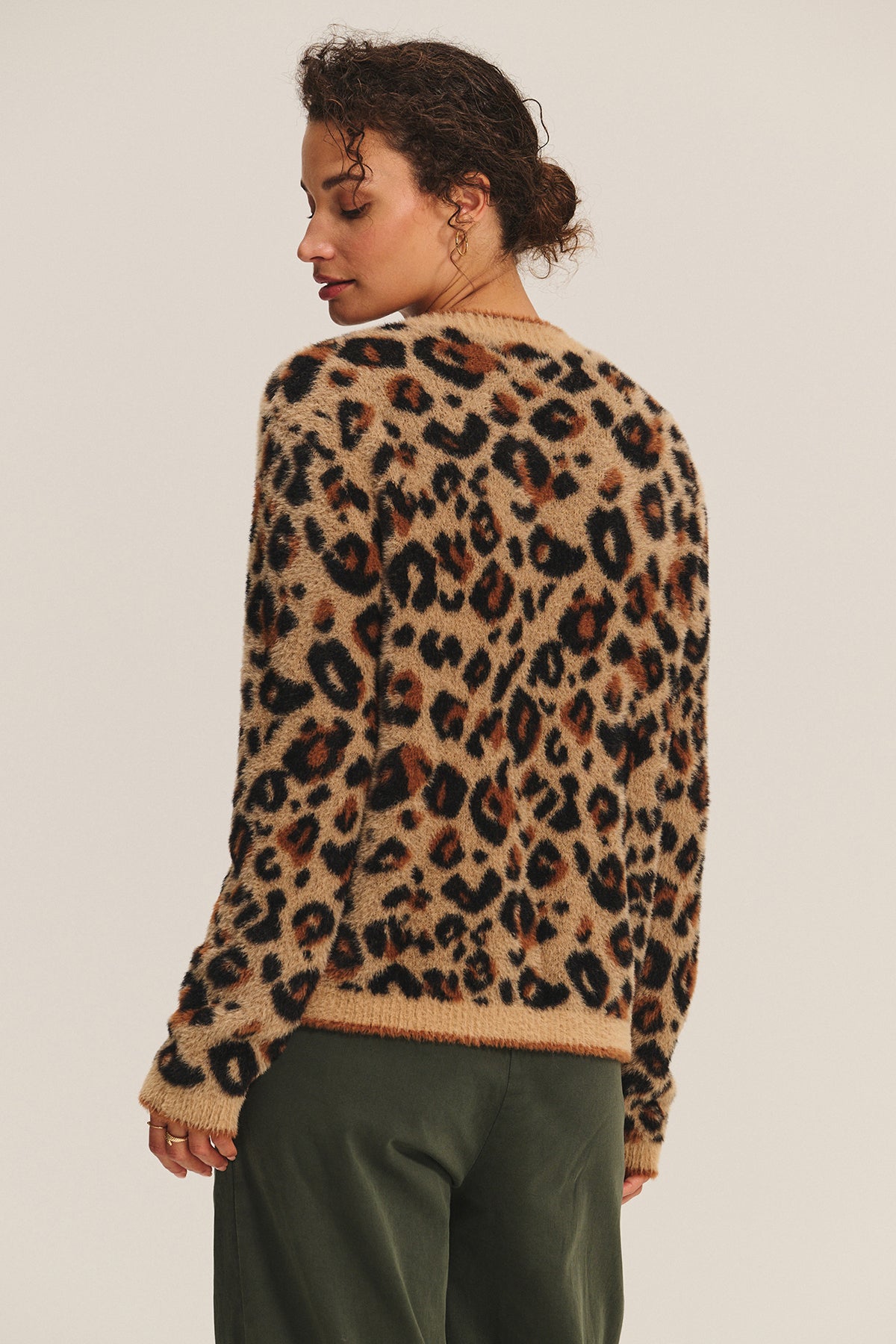 Velvet Betsy Long Sleeve Leopard Cardigan