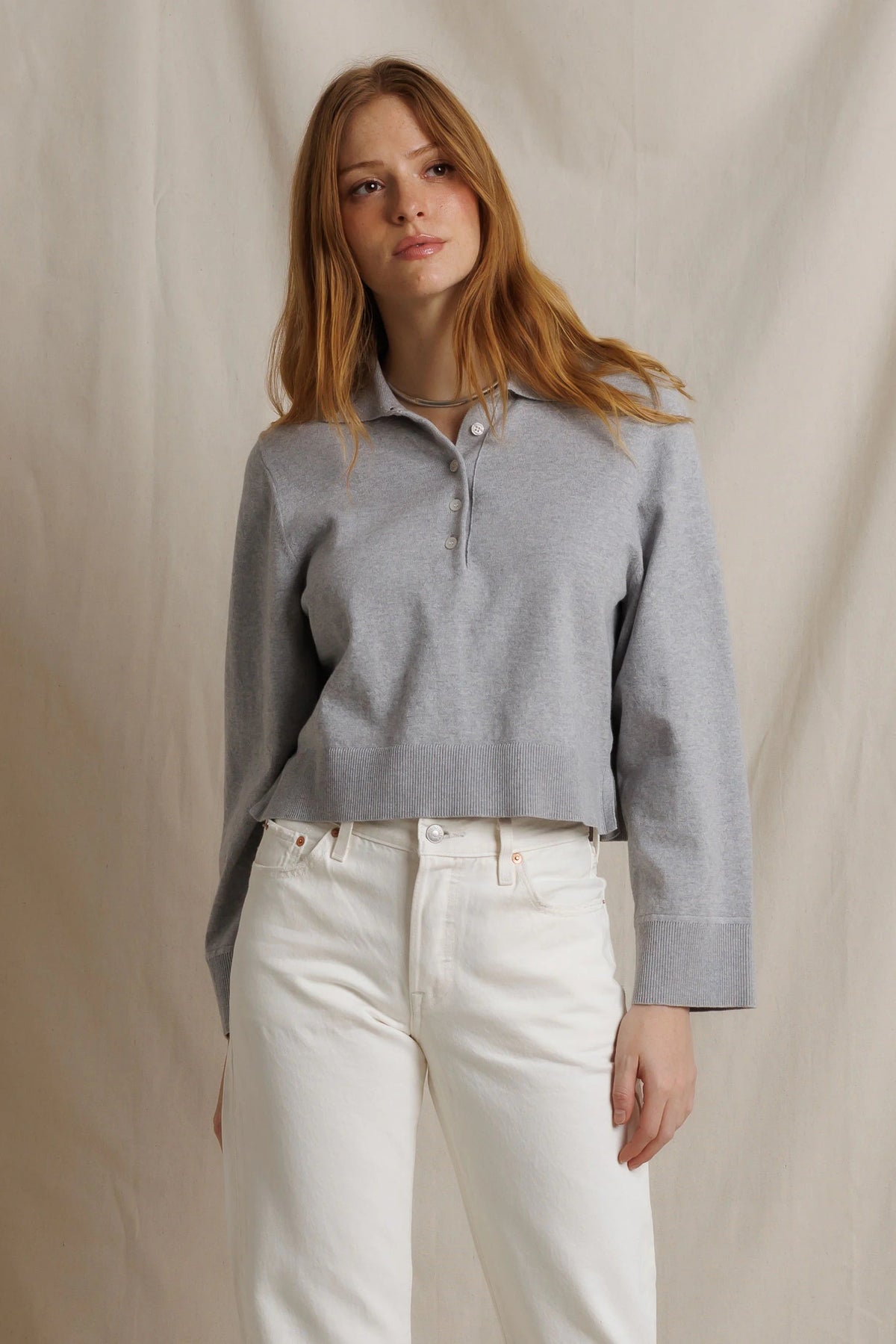 Perfect White Tee Ximena - Heather Grey