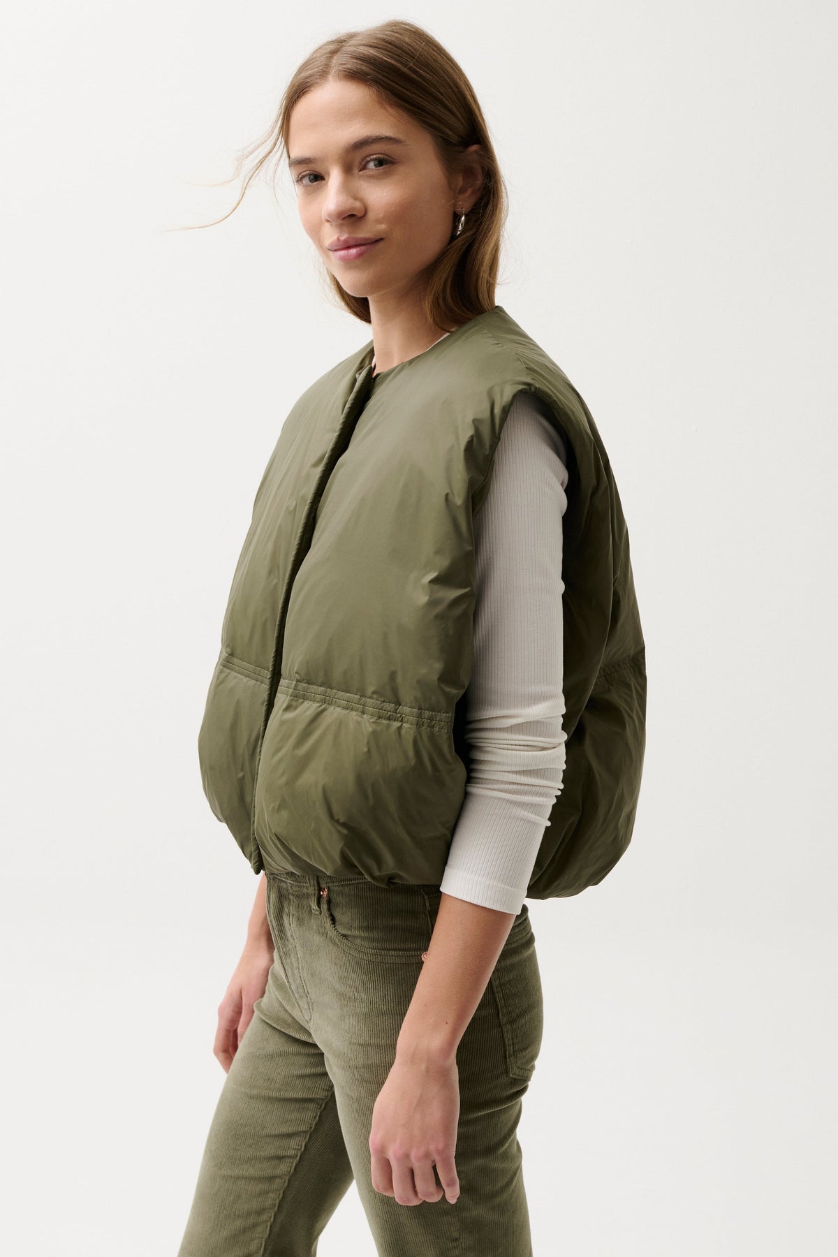 Pistola Catarina Nylon Puffer Vest - Ivy — photo 2