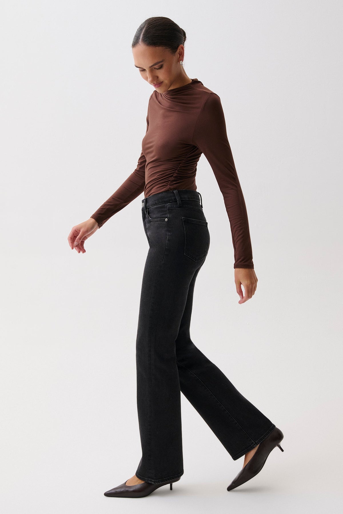 Pistola Evie High Rise Slim Bootcut - Jetset — photo 3