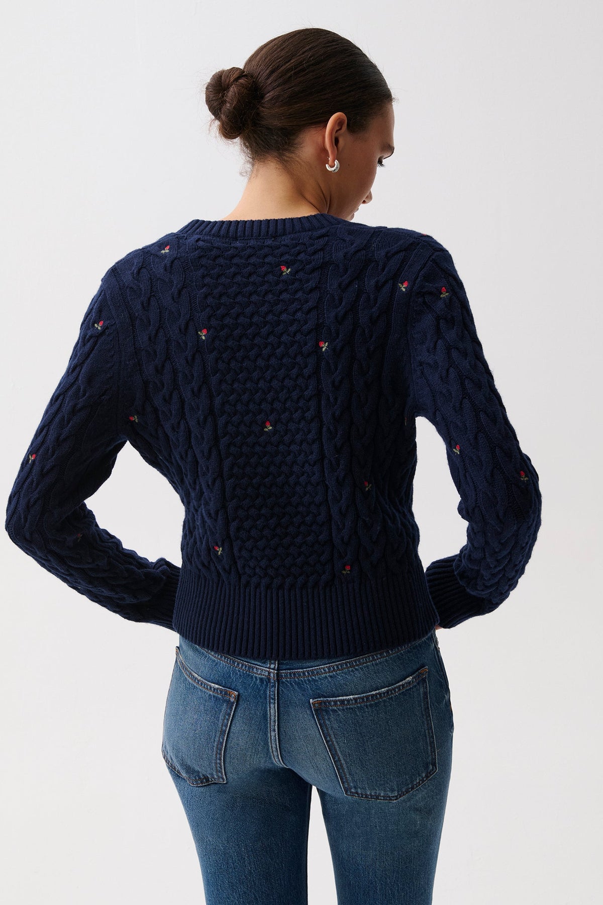 Pistola Shana Cable Embroidered Sweater - Soft Night — photo 4