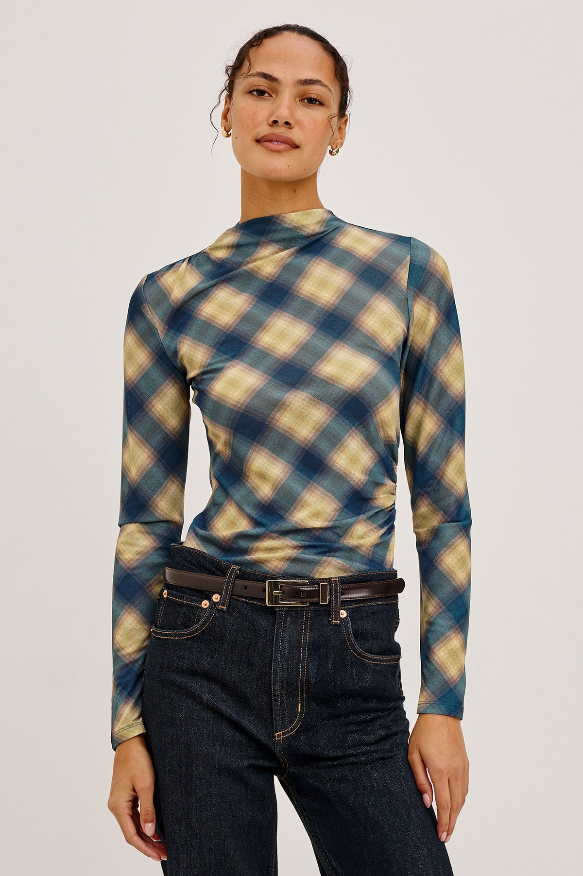 Rails Joelle Top - Navy Sage Plaid