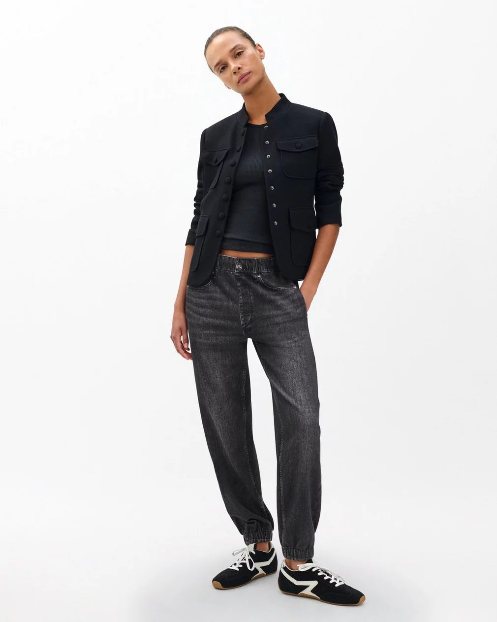 Rag & Bone Miramar Terry Pull On Jogger Faded Black