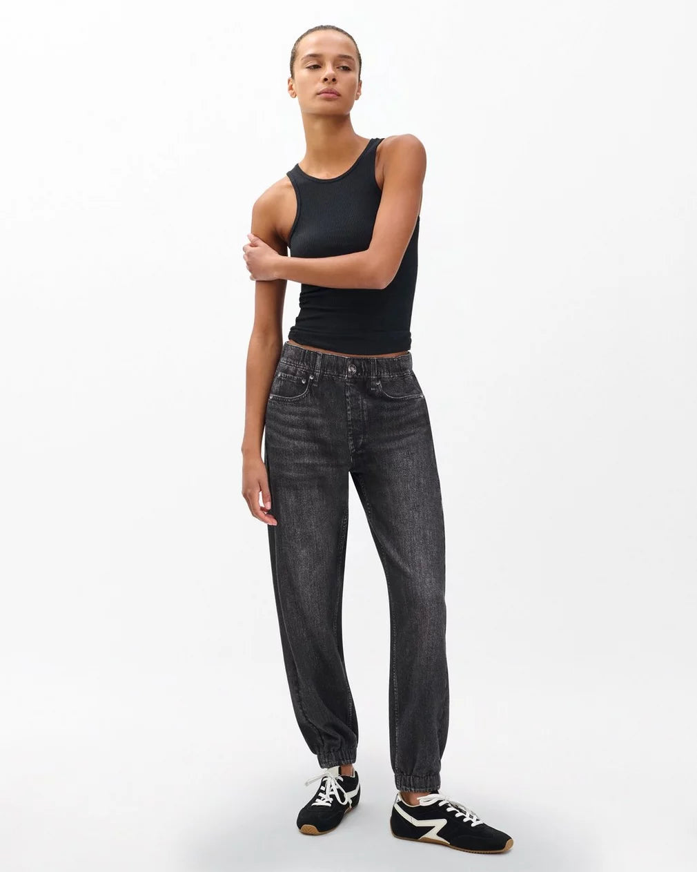 Rag & Bone Miramar Terry Pull On Jogger Faded Black