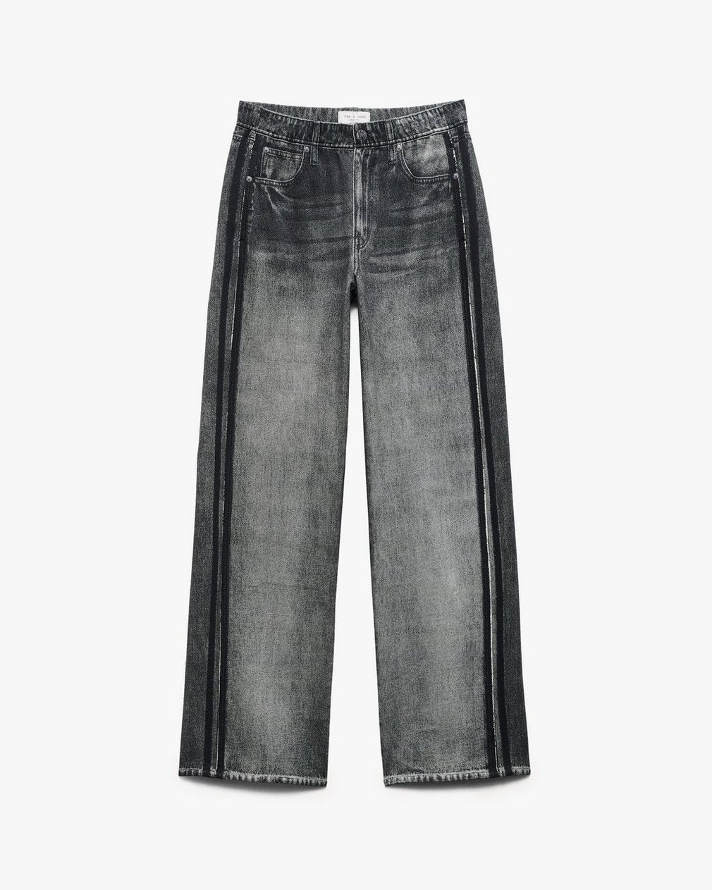 Rag & Bone Miramar Wide-Leg Track Pant Washed Black
