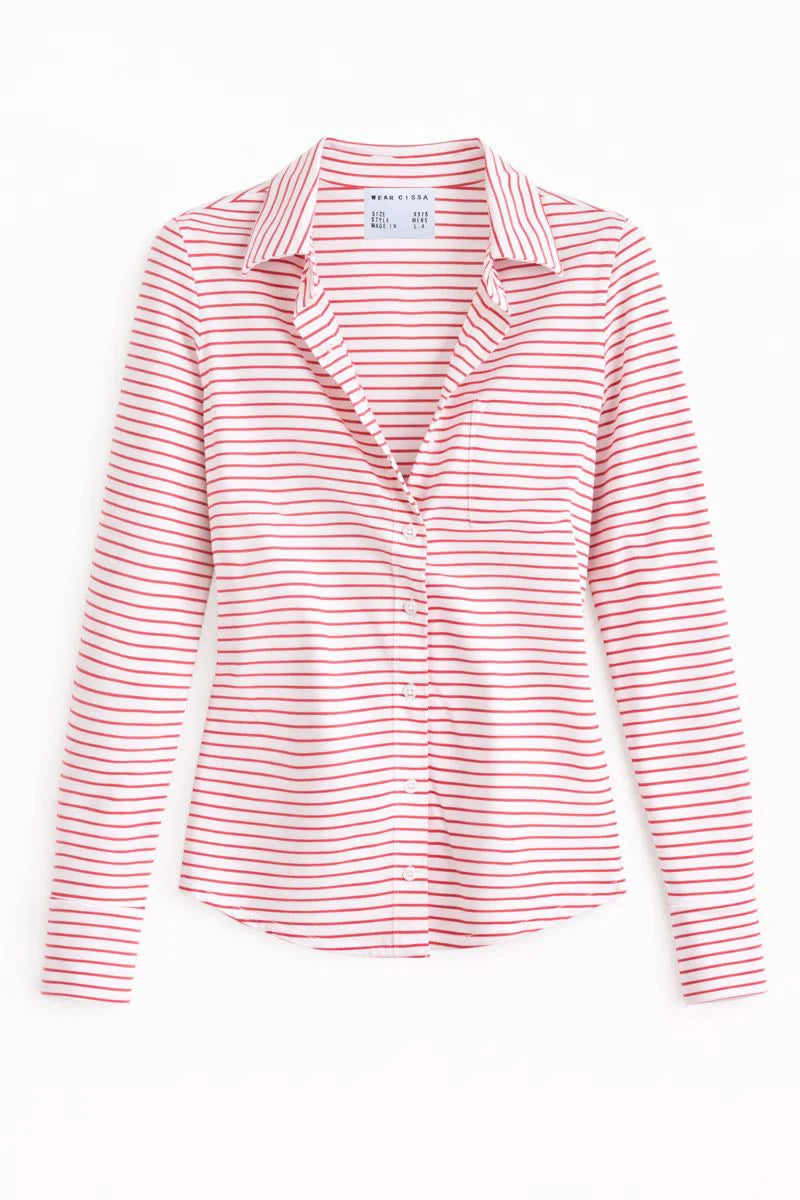 Cissa The Fitted Cotton Knit Blend Shirt