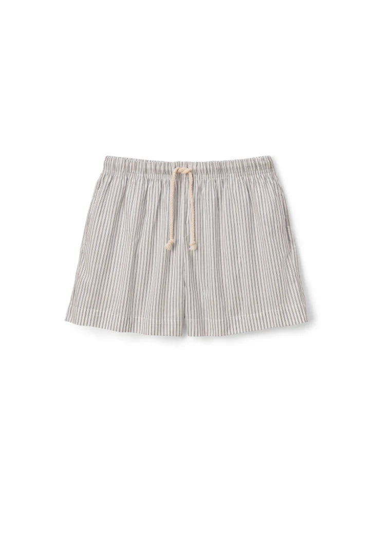 Perfect White Tee Riley Poplin Stripe Short