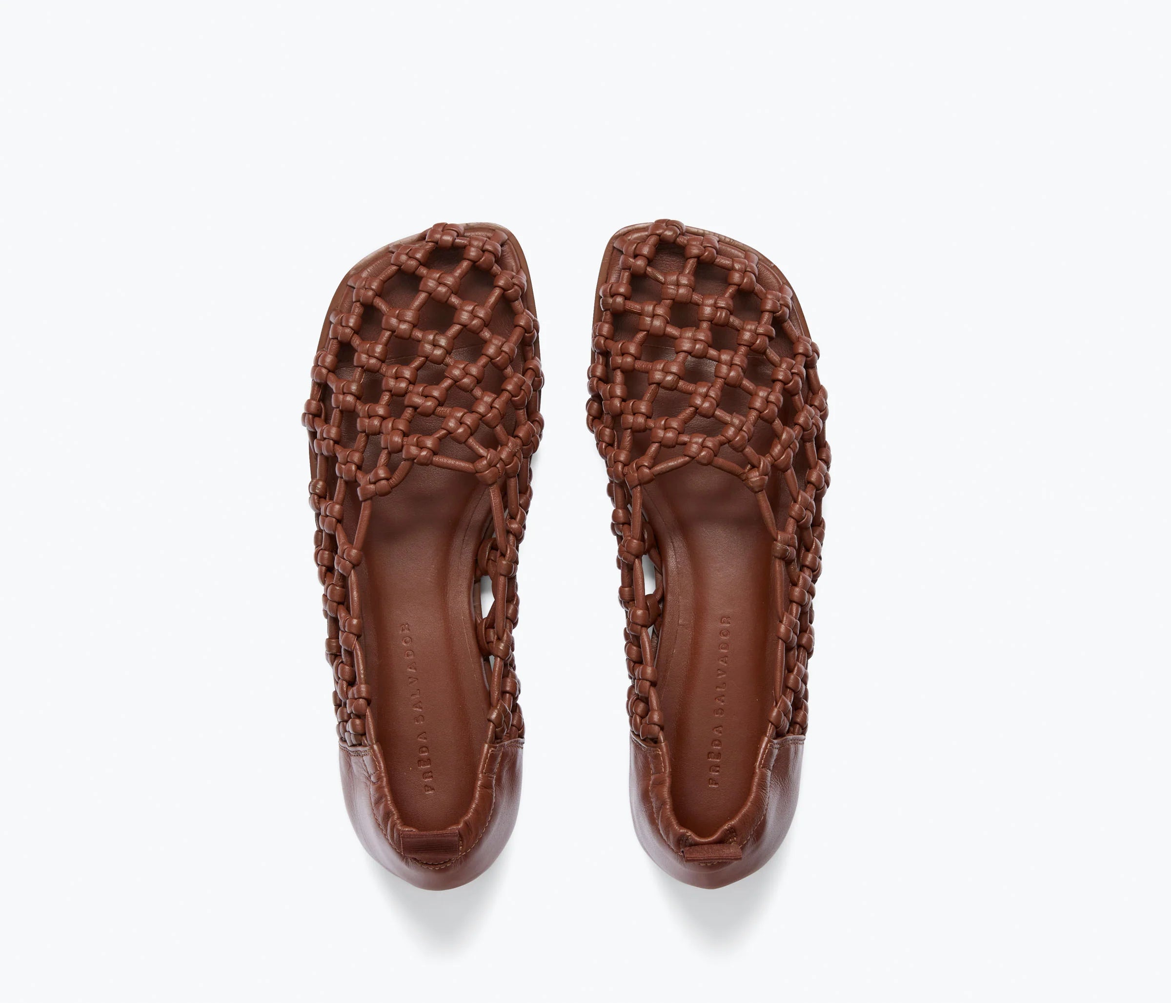 Frēda Salvador Sally Woven Leather Flat