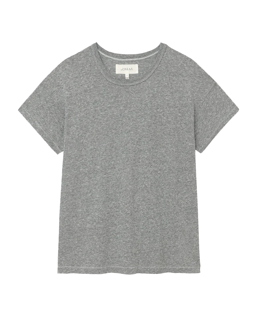 The Great The Boxy Crew Heather Grey T209005