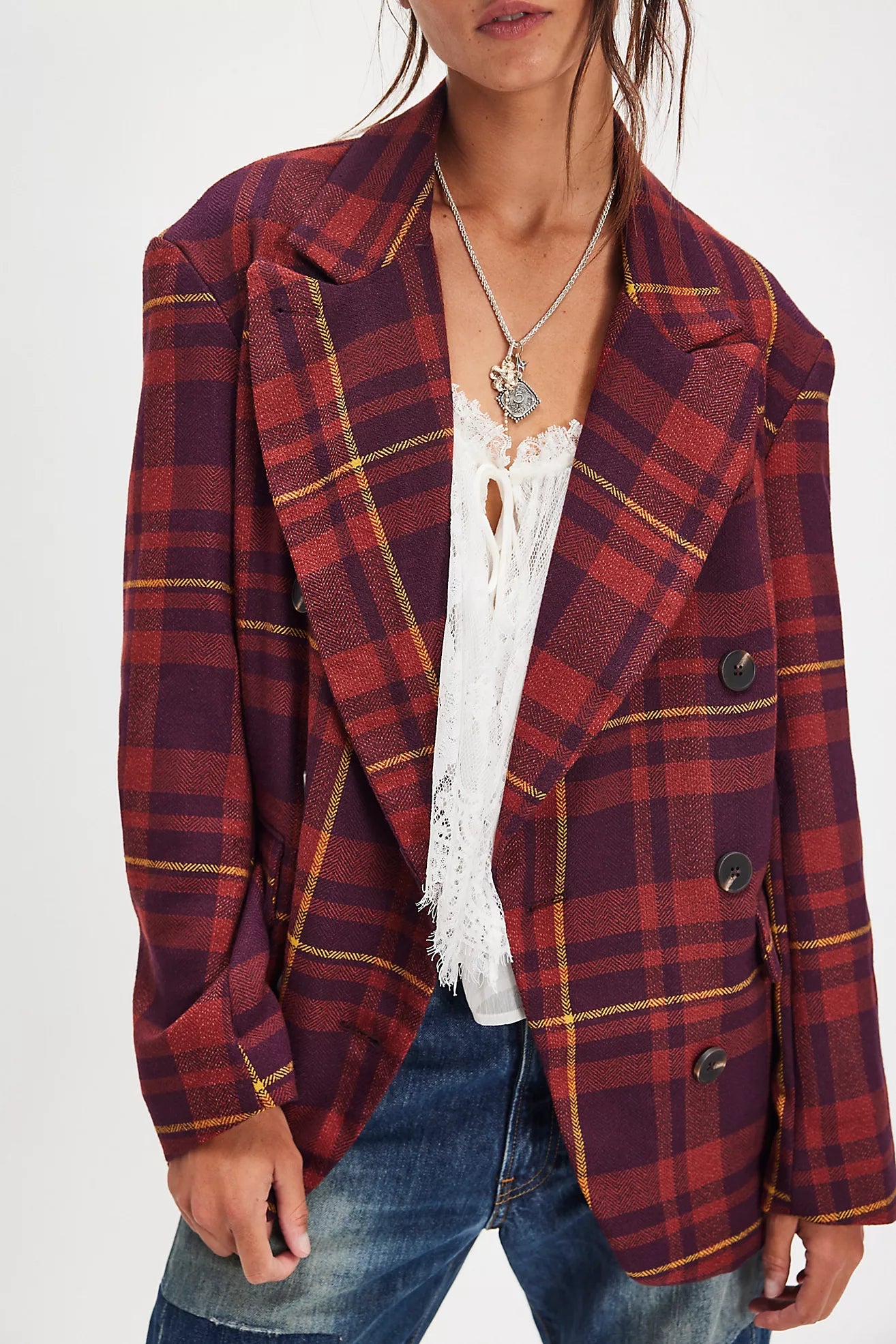 Free People Dean Double Breasted Blazer