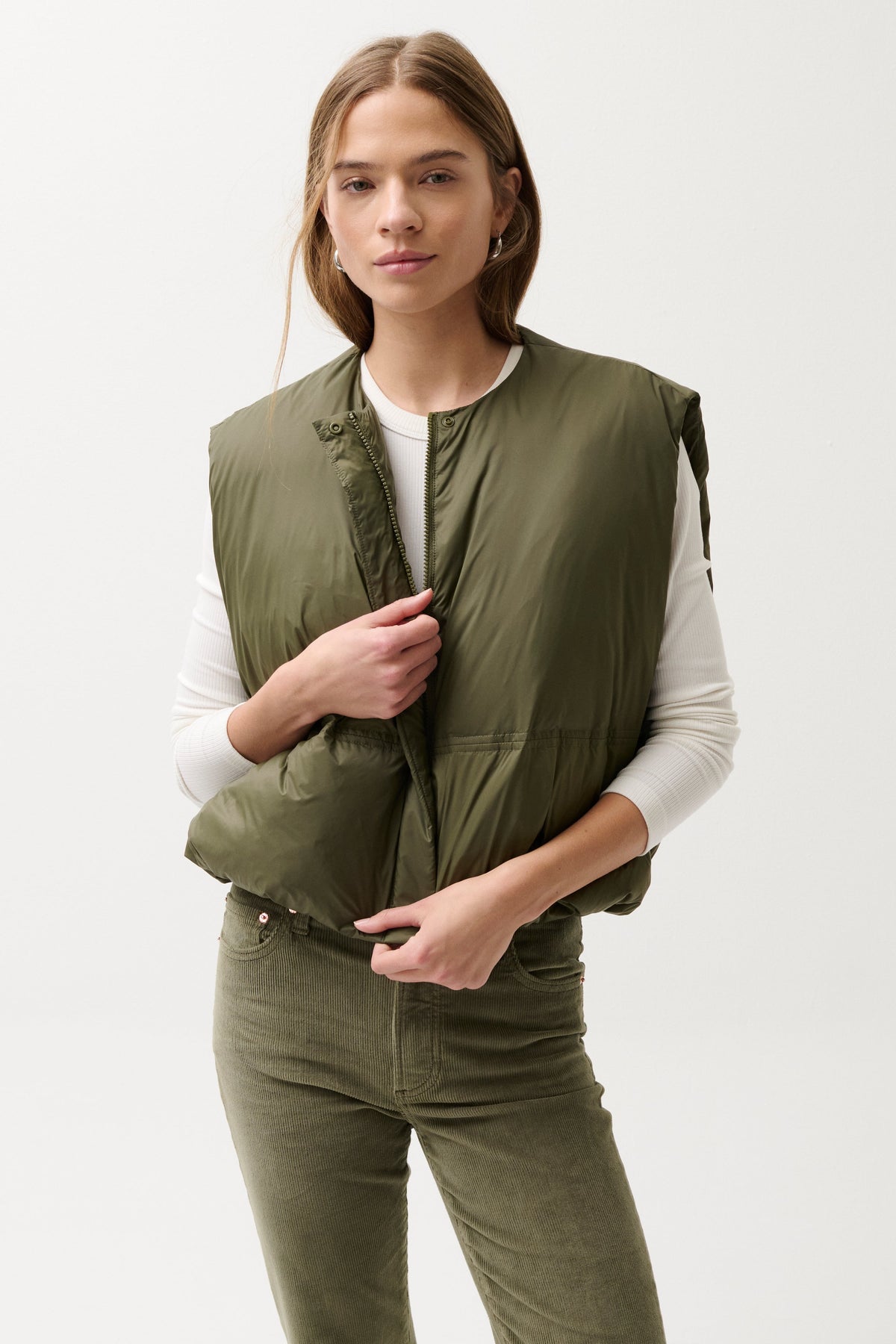 Pistola Catarina Nylon Puffer Vest - Ivy