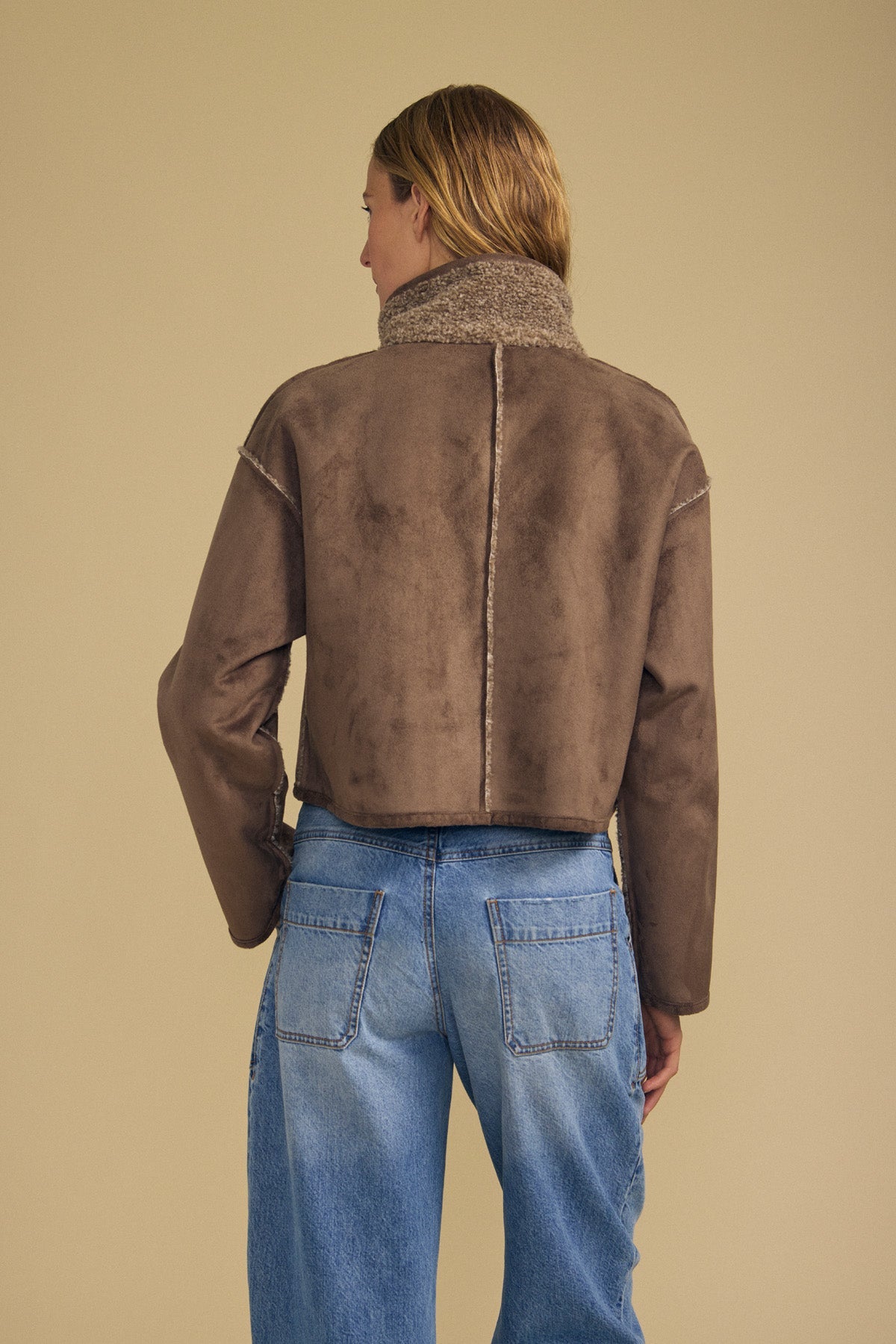 Velvet Esme reversible jacket in Faded Coco