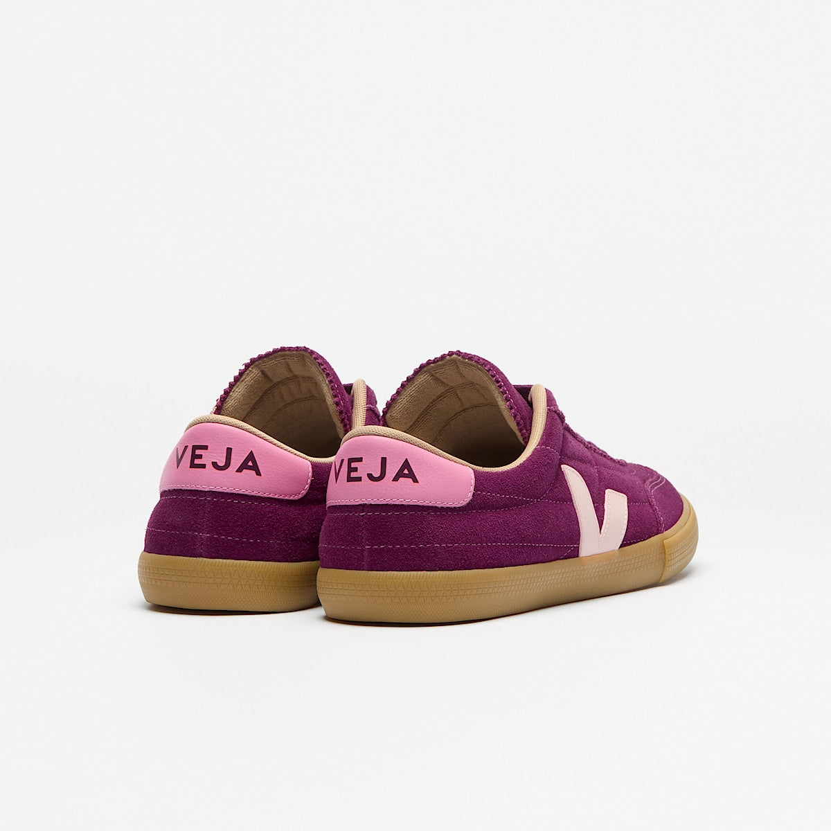 Veja Panenka Suede Magenta Petal Malibu back view
