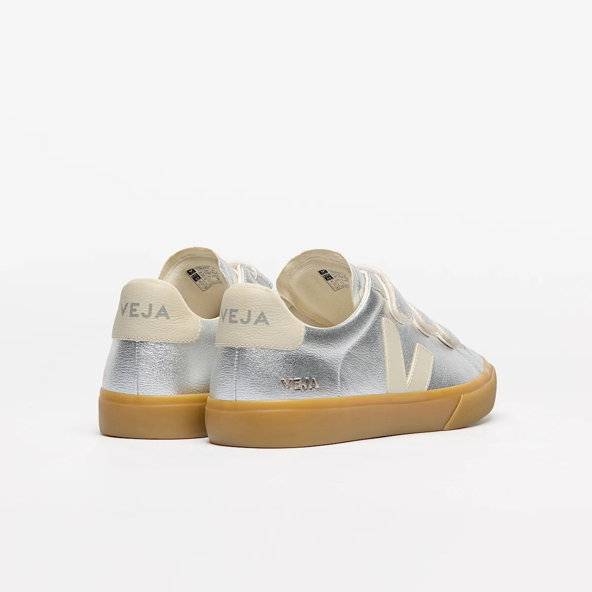 Veja Recife Logo Leather Silver Pierre RC0520779A