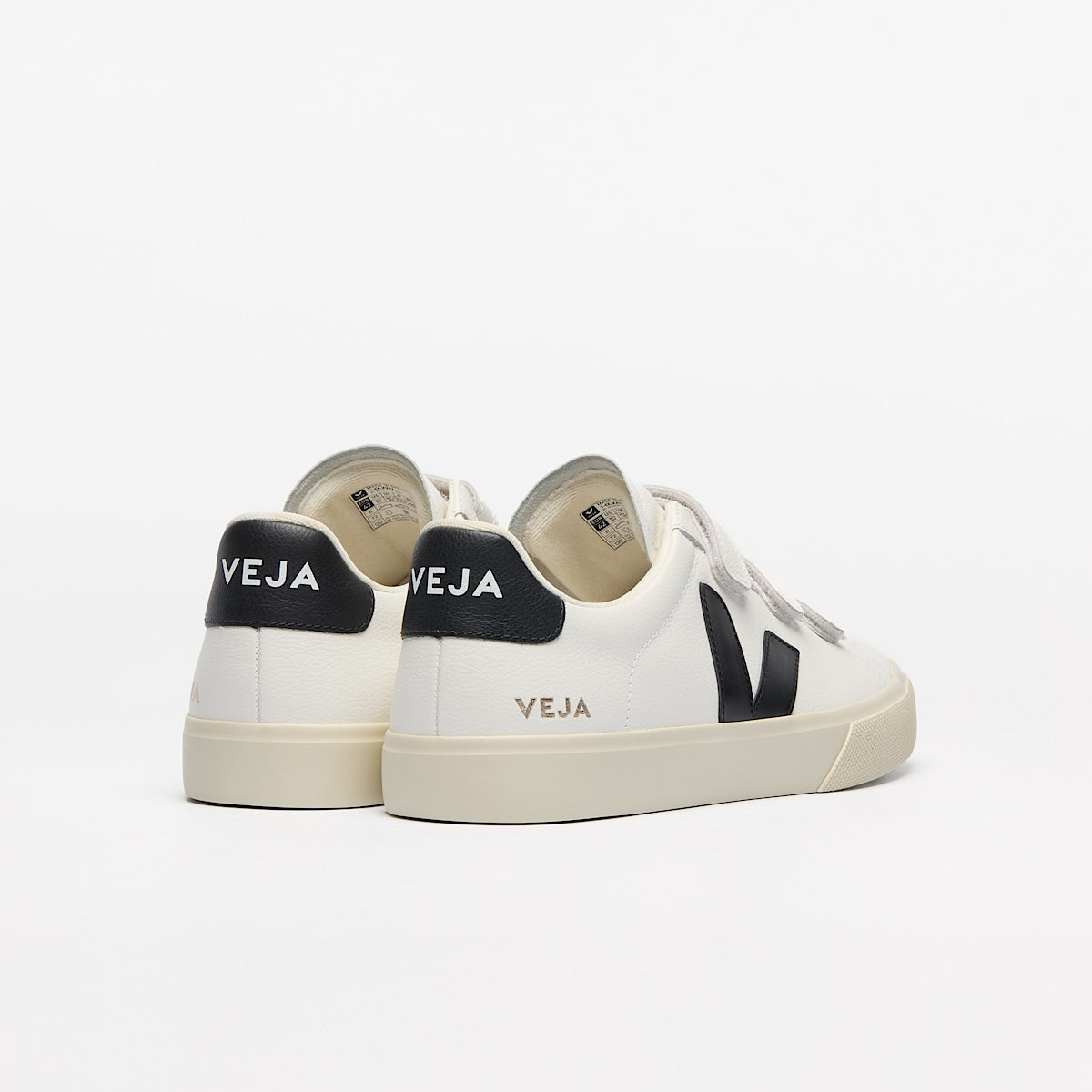 Veja Recife Leather Extra-White Black back view