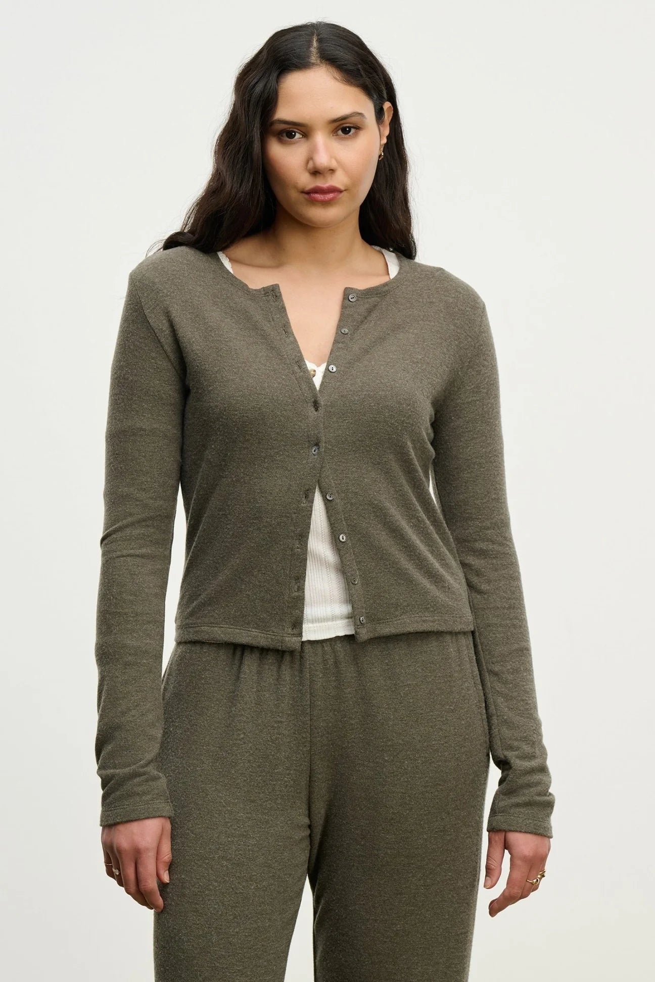 Velvet Raya Button Front Top