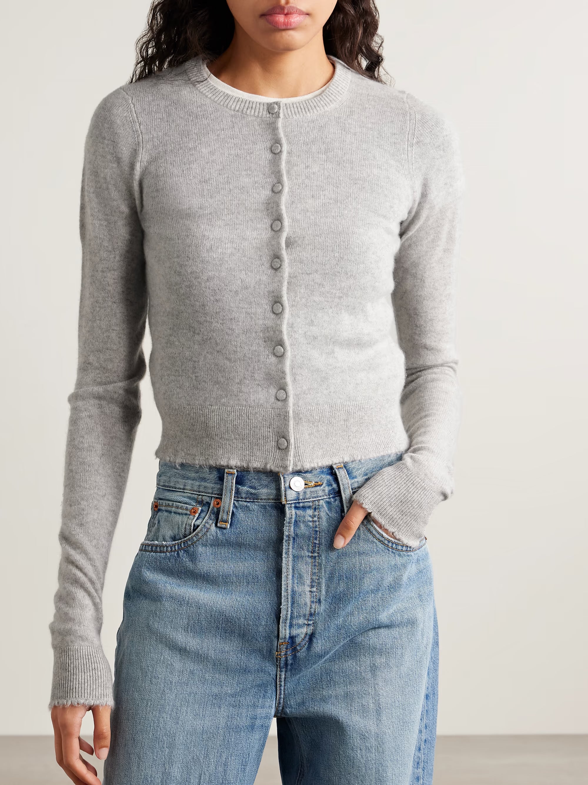 RE/DONE Cashmere Crewneck Cardigan