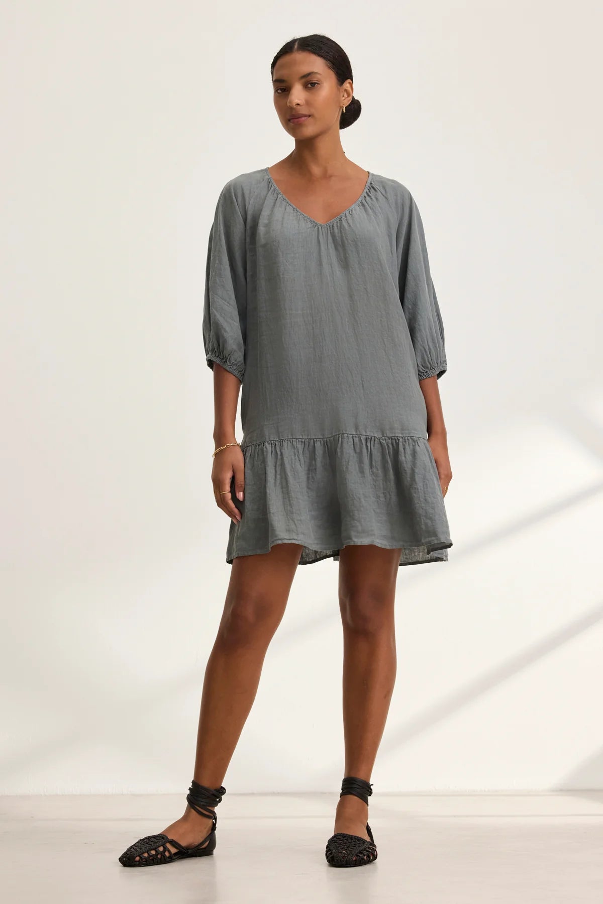 Velvet Kaylie Linen Dress