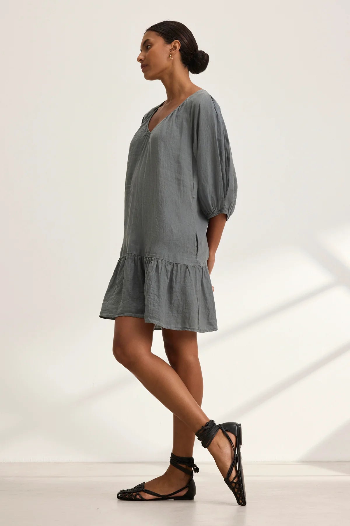 Velvet Kaylie Linen Dress