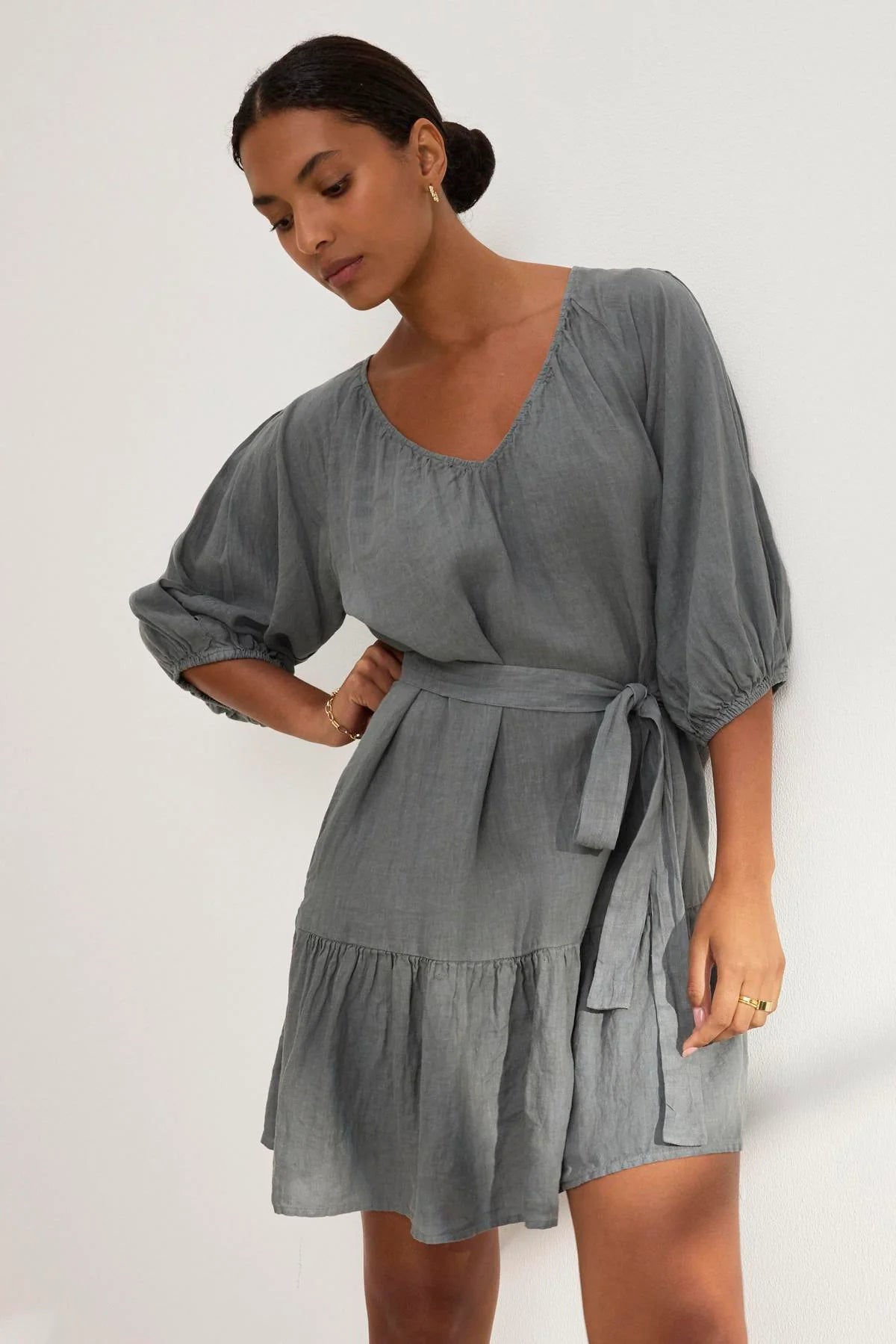 Velvet Kaylie Linen Dress