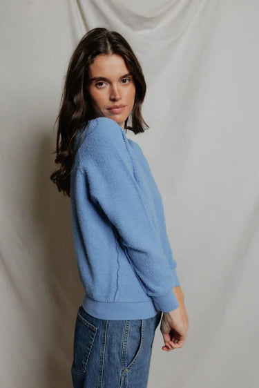 Perfect White Tee Ziggy Reverse Fleece Crew Neck Sweatshirt