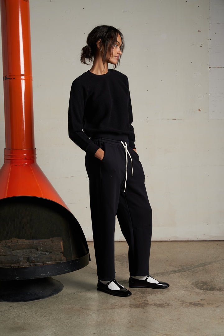 Perfect White Tee Ziggy Reverse Fleece Shrunken Crew Neck Sweatshirt