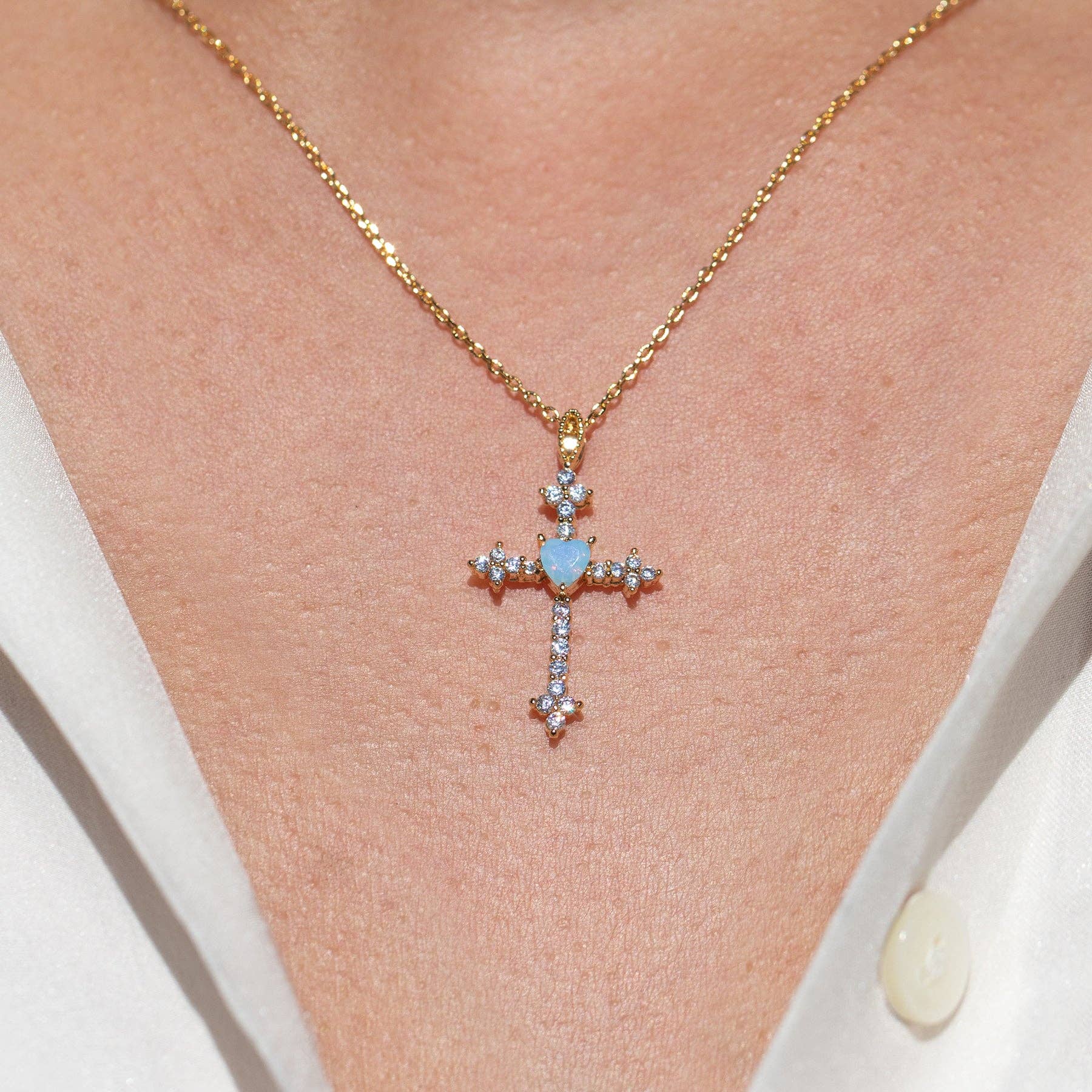 Girls Crew Serendipity Cross Necklace