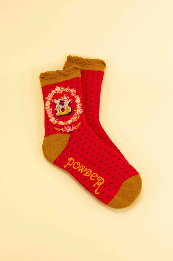 Powder Monogram Socks