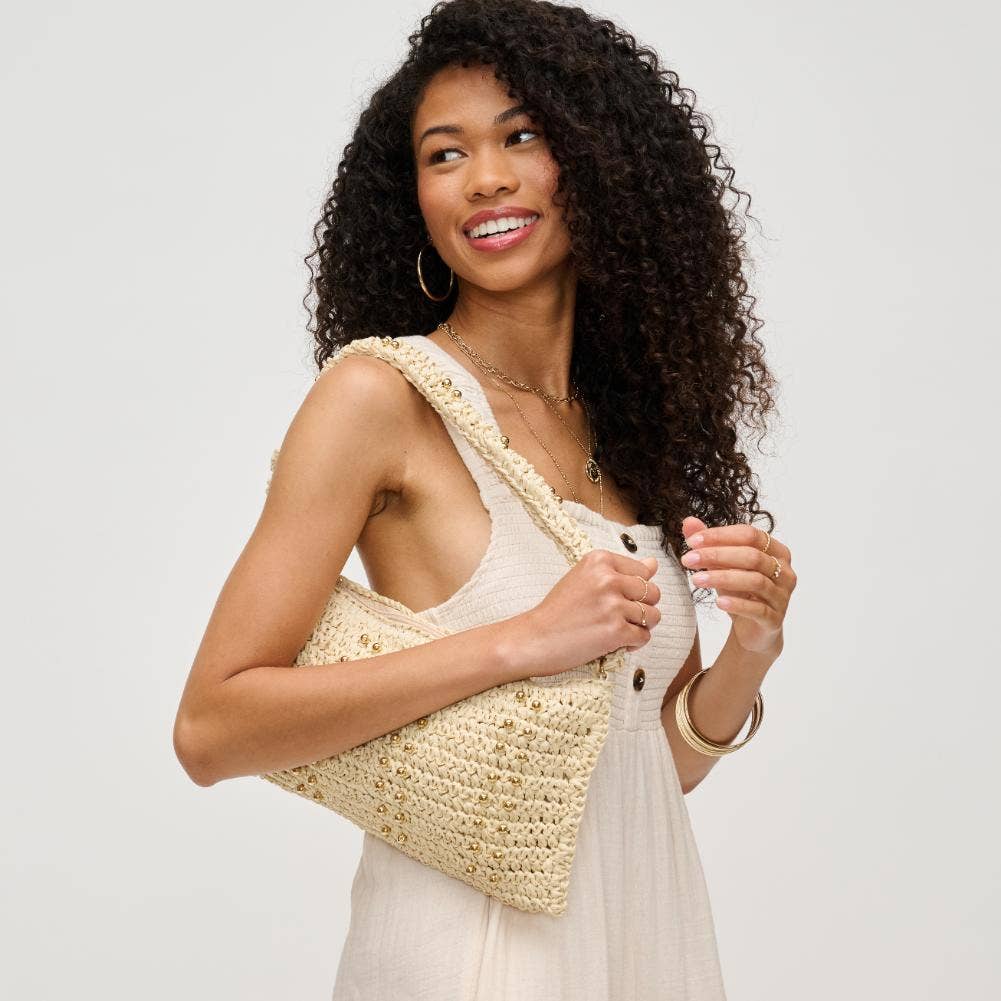 Urban Expressions Clarissa Straw Shoulder Bag