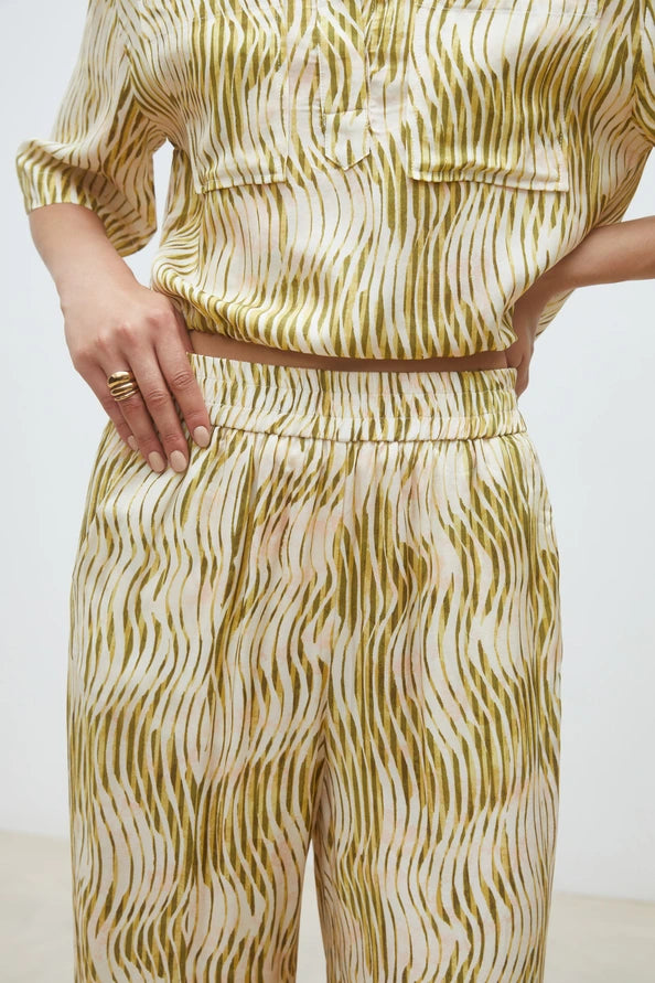 SUNCOO Jazz Wide Leg Viscose Pant