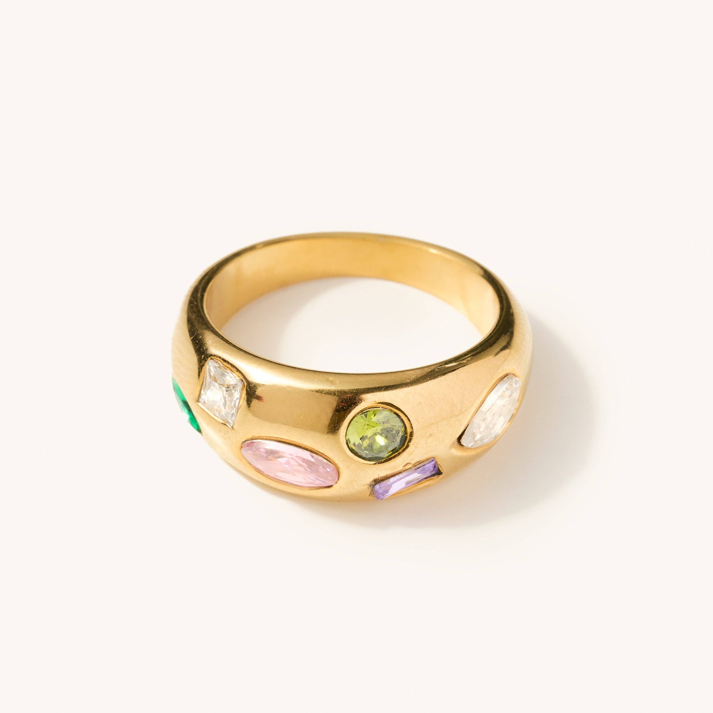 Nikki Smith Designs Lizzy Multi Gem Chunky Ring