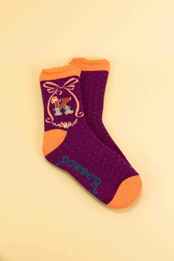 Powder Monogram Socks